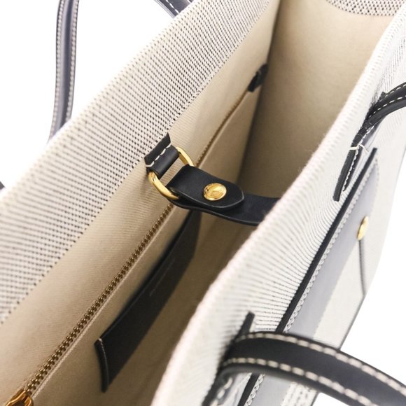 BURBERRY SM FREYA TOTE Canvas Tote Bag 8044137 Gray Women's - Picture 6 of 10